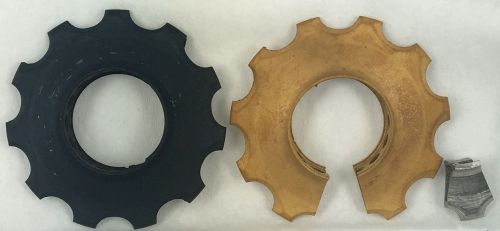 Overfladehærdede â€pulley wheels†i 3D printet titanlegering (printet af Teknologisk Institut Aarhus); efter to forskelige â€DTU-hærdeprocesserâ€.